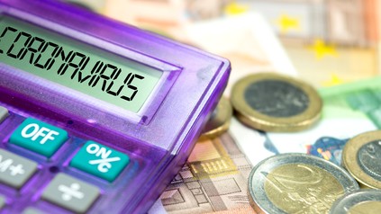 Rechner mit der Aufschrift Coronavirus