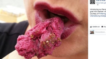 Frau isst Eis Eisdiele „Ice & Vice“
