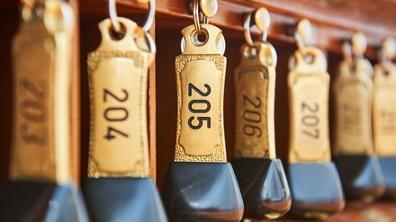 Schlüssel an der Rezeption