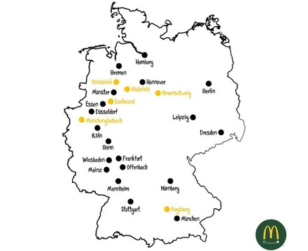 McDonald’s Liefergebiet Deutschland