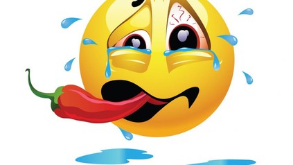 Emoji isst Schote und weint