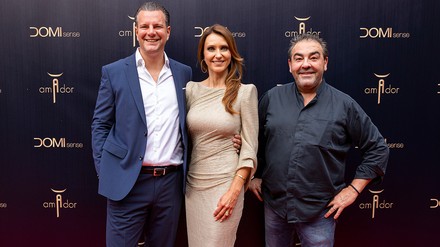 Michael Kriegler (Geschäftsführer Domi sense), Lisa Kriegler (Gesellschafterin Domi sense) und Juan Amador (Spitzenkoch)