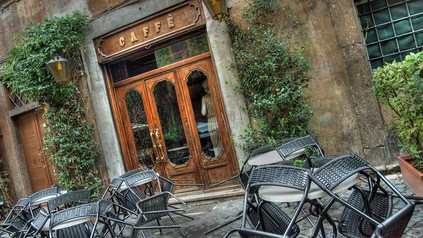 geschlossenes Cafe in Italien