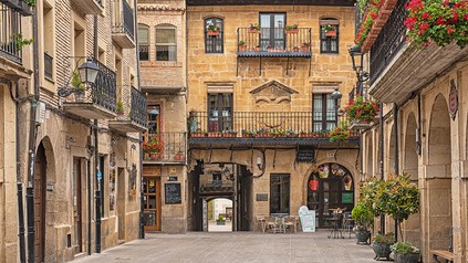 Teil der Altstadt von La Guardia, Spanien