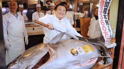 Kiyoshi Kimura mit seinem Rekord-Thunfisch