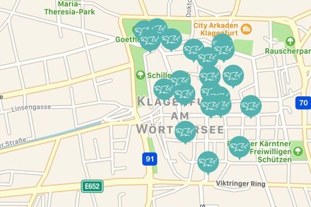 Screenshot City Guide Klagenfurt