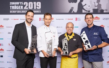 Die Zukunftsträger 2019 (v. l.): Fabian Aegerter, Richard Wanger, Robert Berwert und Rolf Fuchs