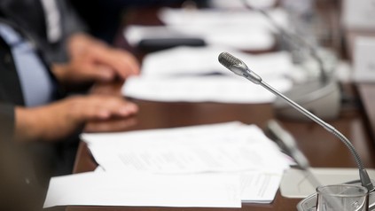 Nahaufnahme von Konferenzteilnehmer