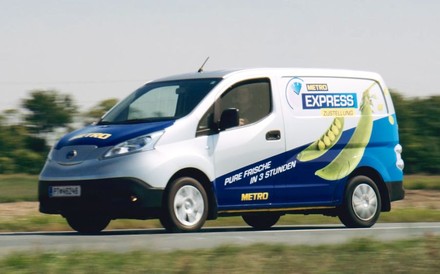 Ein Auslieferungsfahrzeug von Metro