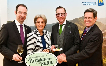 Mario Pulker, Petra Bohuslav, Harald Pollak und Christoph Madl