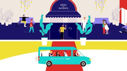 Standbild aus dem YouTube-Video "Hotel des Patients"