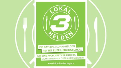 Plakat für de Initiative Lokal-Helden in Bayern