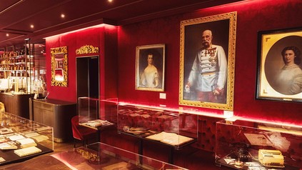 Blick in die Ausstellung der Sacher Hotels