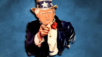 Zeichnung Donald Trump als Uncle Sam
