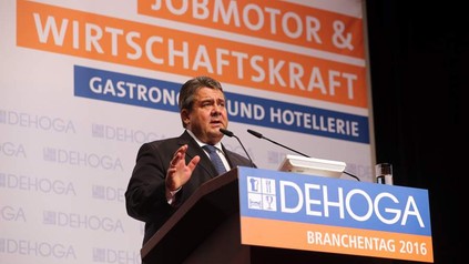 Sigmar Gabriel am Rednerpult