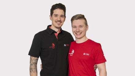 Martin Amstutz mit seinem Coach Mario Garcia.