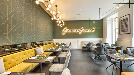 Das Restaurant "Gaumenfreund" im Hyperion Hotel Salzburg