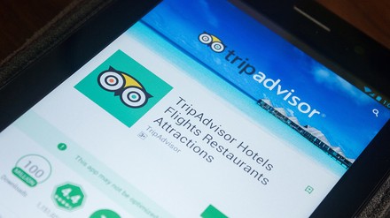 Tripadvisor-App auf einem Smartphone