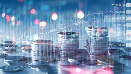 Ein Stapel Geldmünzen