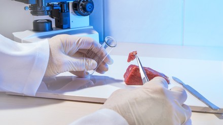 Ein Forscher bei einer Lebensmittelkontrolle