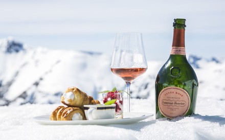 Champagner und Kulinarik im Schnee