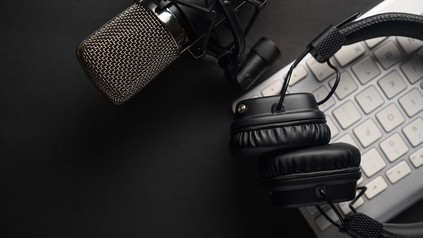 Mikrofon und Kopfhörer