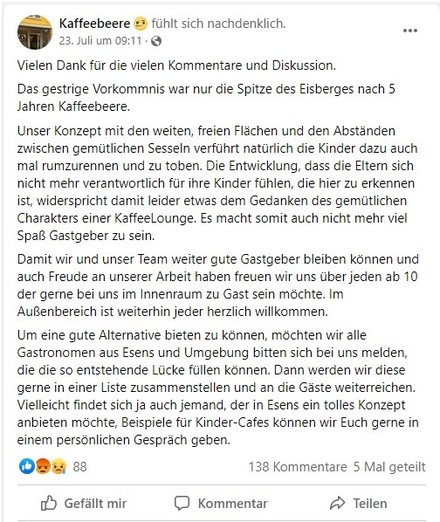 (Screenshot: © Facebook/Kaffeebeere)