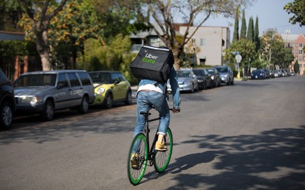 Uber Eats-Fahrradzusteller